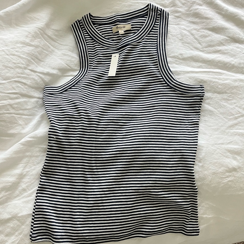Madewell Brightside Tank Top Dark Nightfall